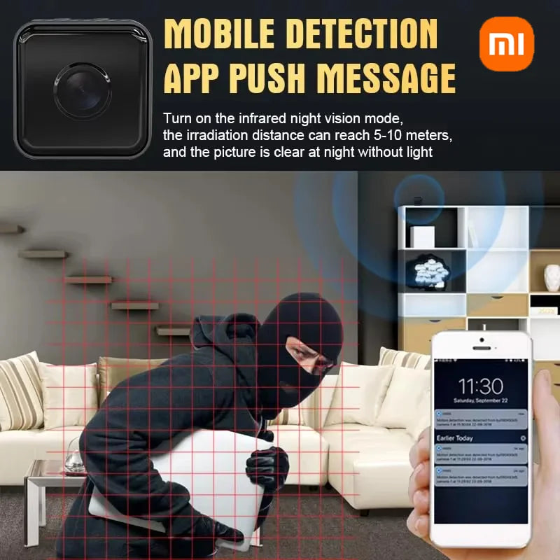 Xiaomi 1080P Mini Wireless Security Camera | Night Vision & Motion Detection